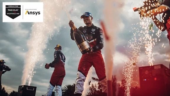 TAG Heuer Porsche Formula E Team and Ansys Power Up 99X Electric Race Car to Capture Historic Formula E Race Win